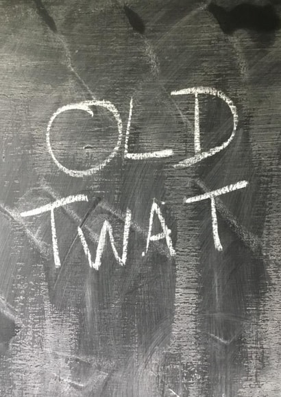 old twat Birthday Card 15120 created by Hot Balloon Art