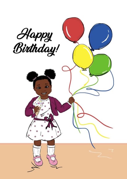 Child cute Birthday Card 20060 created by Nicola Lespeare