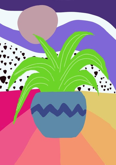 plant, miss you, thinking of you, botanical just because, plants Card 24223 created by Silvina De Vita