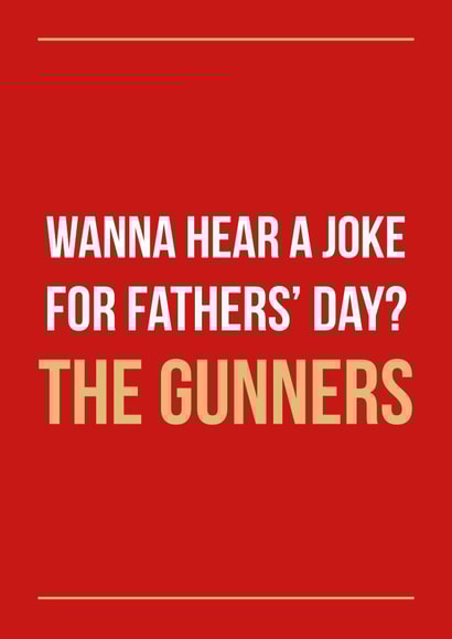 arsenal gunners Father's Day Card 34035 created by Rishi