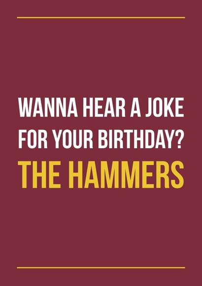 hammers west ham Birthday Card 11701 created by Rishi