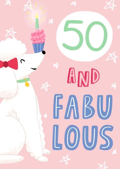 poodle dog Birthday Card 9983 created by Chloe Fae Designs