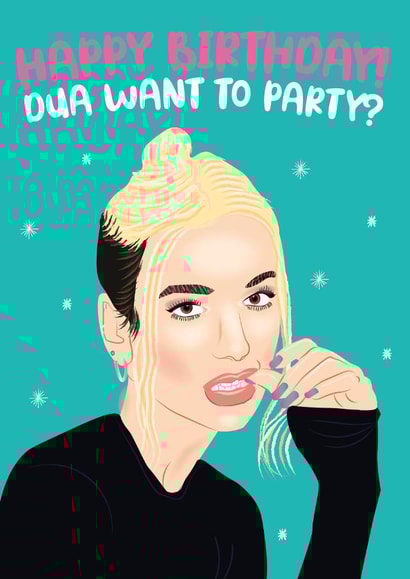 dua lipa pun Birthday Card 17160 created by Jessica Hubbard