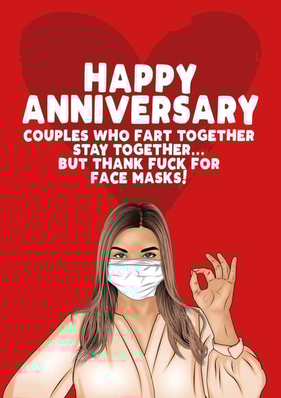 FART TOGETHER Anniversary Card 30631 created by Filthy Sentiments
