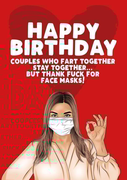 BOYFRIEND GIRLFRIEND Birthday Card 30632 created by Filthy Sentiments