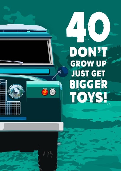 40 40th Birthday Card 18463 created by RetroMotion Artwork