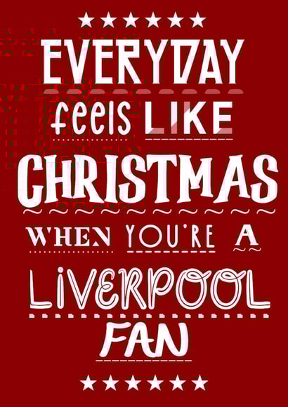 Liverpool LFC Christmas Card 14978 created by Lots of Love, Hannah 