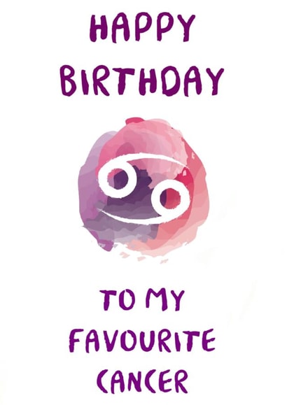 Cancer Star Sign Birthday Card 14980 created by Lots of Love, Hannah 
