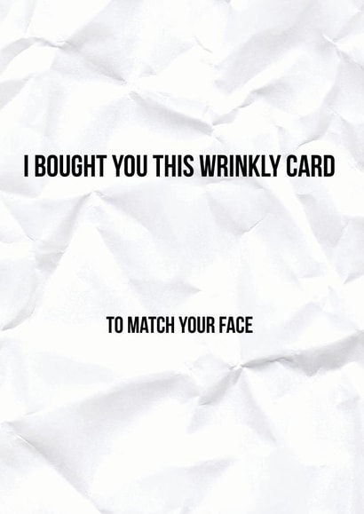 wrinkly card OLD AF Card 44548 created by Paper Jungle