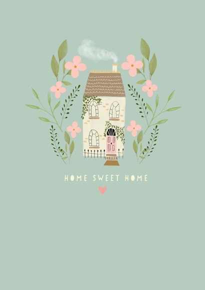 Pretty House New Home Card - Home Sweet Home created by Peony Rose Design