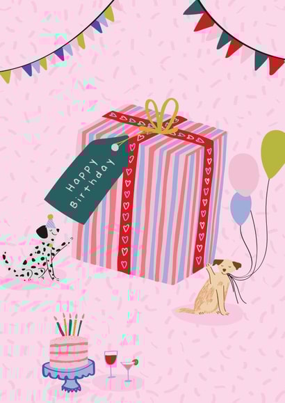 present dogs Birthday Card 18982 created by Fran Butler