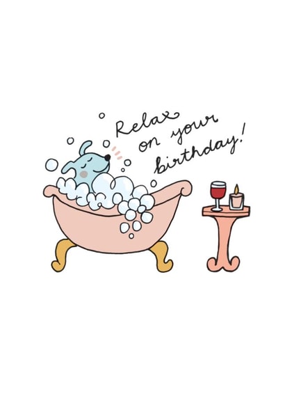 relax bubble Birthday Card 18636 created by Jessica Woodhouse