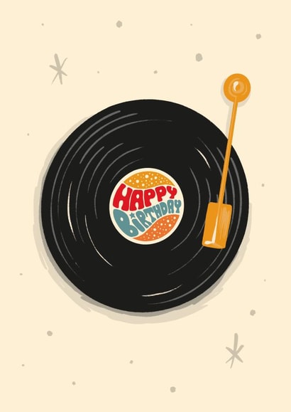 record player Birthday Card 18558 created by Rock Paper Scissors