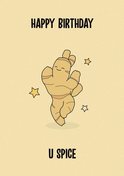ginger spice Birthday Card 11703 created by Rishi