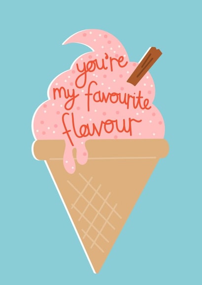 Favourite flavour Ice-cream Anniversary Card created by Nelly's Treasures