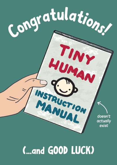 Congratulations on your tiny human newborn card created by Wink Design - Michelle Roberts