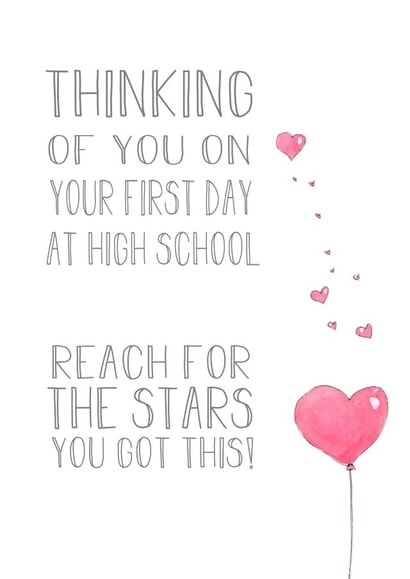 backtoschool thinking of you Good Luck Card 20176 created by LuluMooch