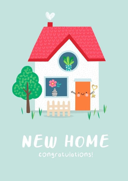 Cute Dream House New Home Card - New Home Congratulations created by Design By Day