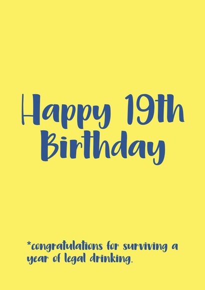 19th Nineteenth Birthday Card 20131 created by C+C Cards