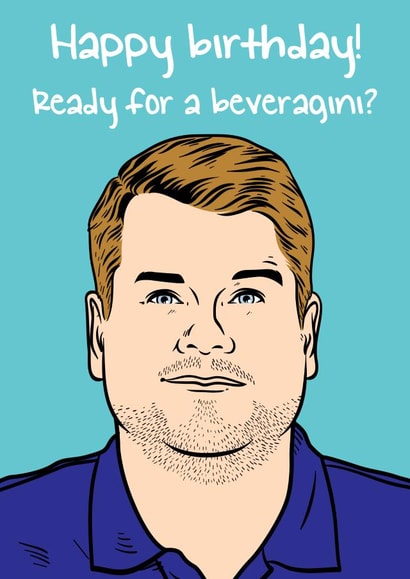 Smithy (James Corden) from Gavin and Stacey birthday greeting card created by Graham Sanders