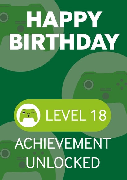 gamer level Birthday Card 18950 created by Nathan Cooper