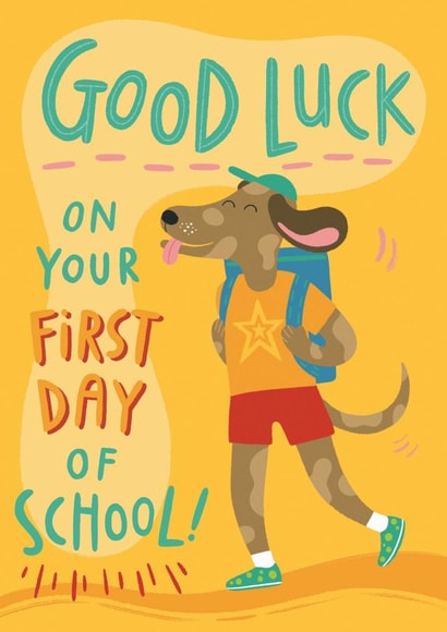 1st day backtoschool Good Luck Card 5430 created by Nic Farrell