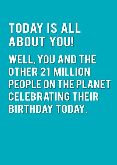 funny celebrate Birthday Card 6714 created by Redback Cards