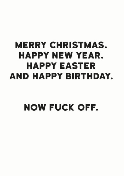 rude funny Birthday Card 11951 created by Holy Flaps