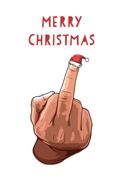 the finger santa hat Christmas Card 16062 created by Oh You Know Aaron