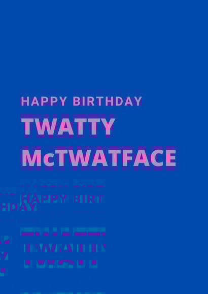 Twatty McTwatface created by Pique Design