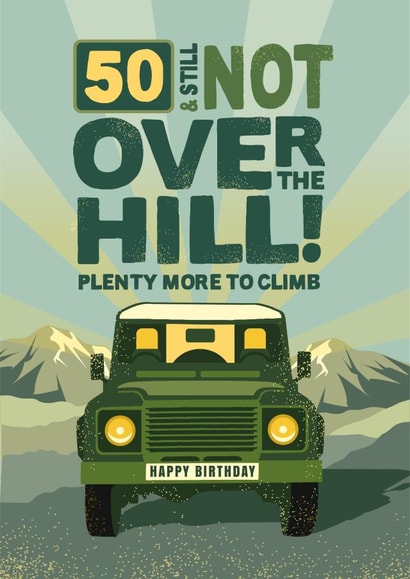Funny 60th Birthday Land Rover card for him created by The Typecast Gallery