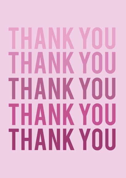 Purple gradient thank you card created by Albie Designs