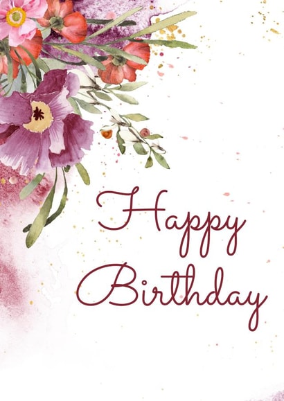 floral simple Birthday Card 20202 created by Georgia White