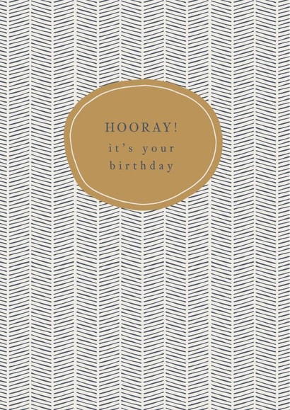 Classic Birthday Card - Herringbone - Hooray! It's Your Birthday created by Gooseberry Moon