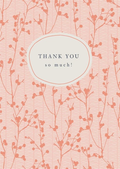 Winter berries thank you card created by Gooseberry Moon