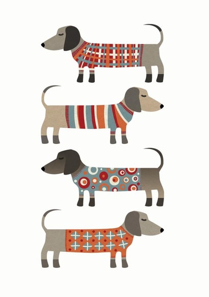 Cute Sausage Dog Dachshund Just to Say Card created by Nic Squirrell