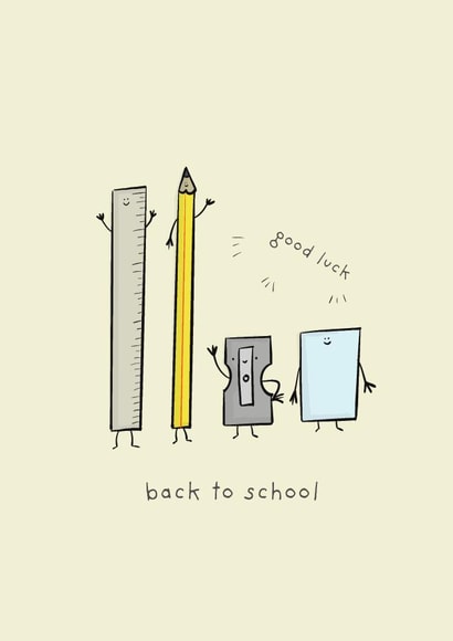 school stationery Good Luck Card 3377 created by Richard Darani