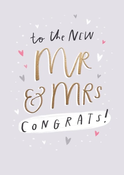 New MR & MRS wedding card created by Sam Wilson