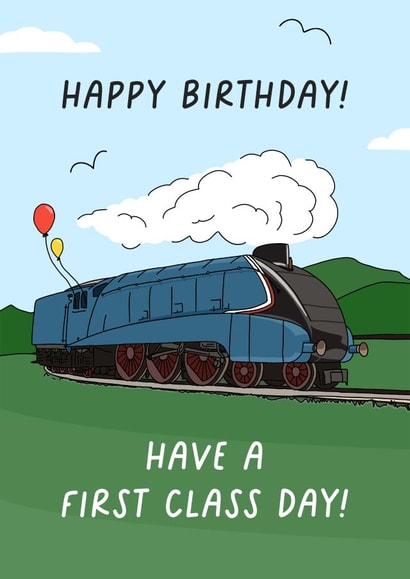 Mallard Steam Train Birthday Card created by Evie Garnett Designs