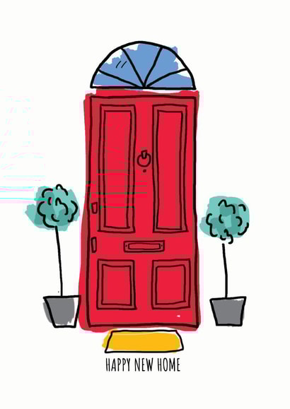 red door New Home Card 17216 created by Alice Johnson Artwork
