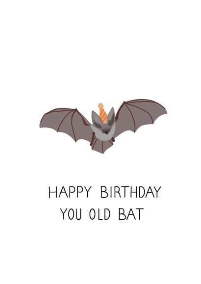 old bat Birthday Card 19937 created by LoveNStuff