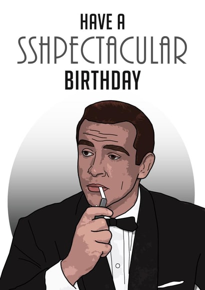 Fun Birthday Card - James Bond - Sean Connery created by Memetallica