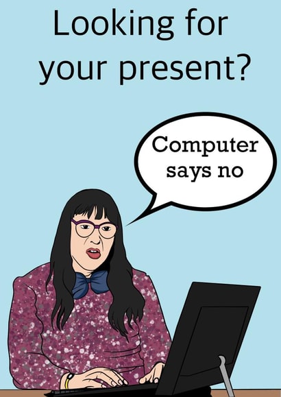 computer says Birthday Card 20226 created by M Wills