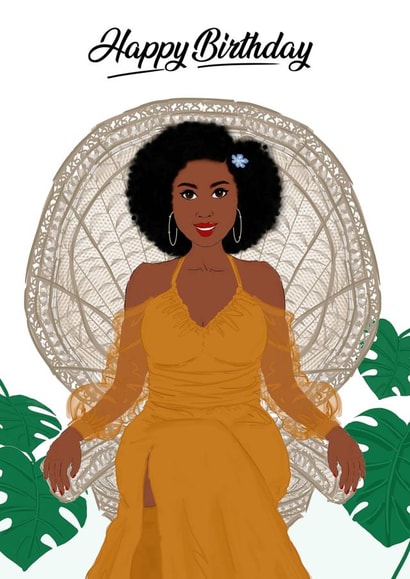 bc afro Birthday Card 20066 created by Nicola Lespeare