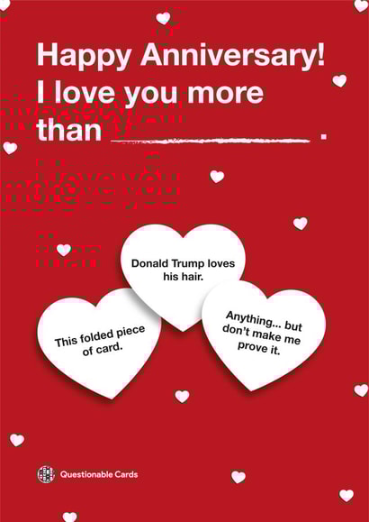 Boyfriend Female Anniversary Card 39127 created by Questionable Cards