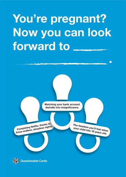 Female adult Pregnancy Card 39130 created by Questionable Cards