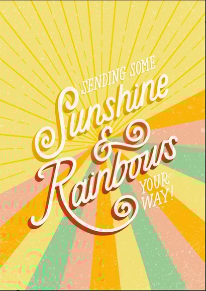 sunshine rainbows Love & Friendship Card 4839 created by Jenny Mecher