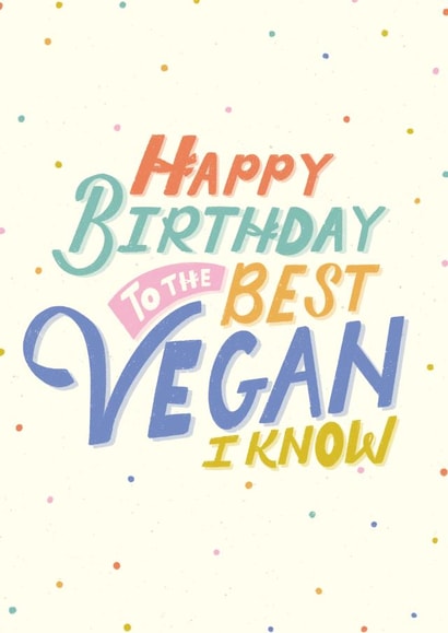 vegan know Birthday Card 17835 created by Michelle Robyn