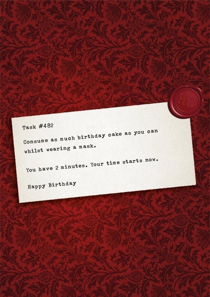 taskmaster funny Birthday Card 18919 created by Debsmakescards