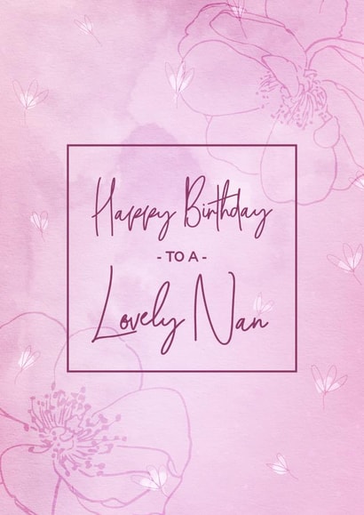 watercolour nan Birthday Card 11784 created by Evie Garnett Designs